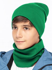 Комплект шапка и снуд 12л12525 зеленый оптом от производителя NIKASTYLE