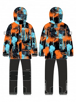 Костюм 7з1725 оранж/черный оптом от производителя NIKASTYLE