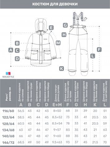 Костюм 7м2425 пудра/серый оптом от производителя NIKASTYLE