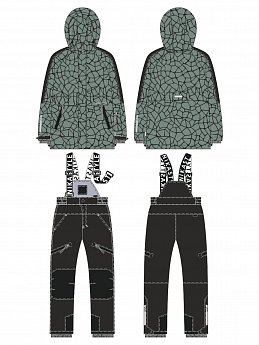 Костюм 7з3125 полынь/черный оптом от производителя NIKASTYLE