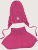 Комплект шапка и манишка  12з16025 фуксия оптом от производителя NIKASTYLE