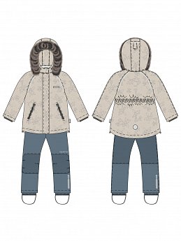 Костюм 7з0825 латте/серый оптом от производителя NIKASTYLE