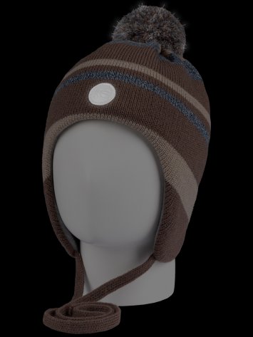 Шапка 11з15425 кофе/серо-голубой оптом от производителя NIKASTYLE
