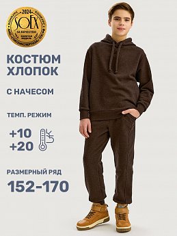 Костюм 7т20725 коричневый оптом от производителя NIKASTYLE