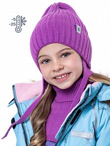 Комплект шапка и манишка 12з11023 цикламен оптом от производителя NIKASTYLE