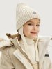 Комплект шапка и манишка  12з16025 молоко