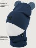 Комплект шапка и снуд 12л22726 деним оптом от производителя NIKASTYLE