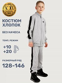 Костюм 7т21525 серый меланж оптом от производителя NIKASTYLE