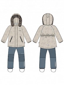 Костюм 7з0825 латте/серый оптом от производителя NIKASTYLE