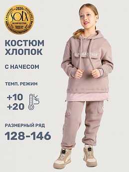 Костюм 7т20325 какао/пудра оптом от производителя NIKASTYLE