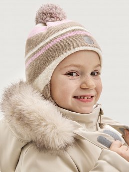 Шапка 11з15425 беж/светло-розовый оптом от производителя NIKASTYLE