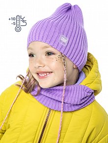 Комплект шапка и снуд 12м8423 лавандовый оптом от производителя NIKASTYLE