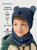 Комплект шапка и снуд 12л22726 деним