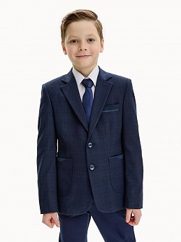 Пиджак 4ш20325 синяя клетка оптом от производителя NIKASTYLE
