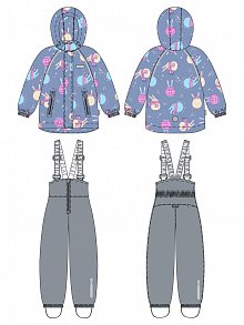 Костюм 7з0225 лаванда/серый оптом от производителя NIKASTYLE