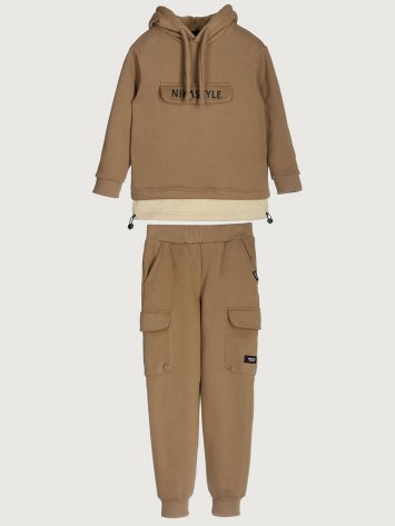 Костюм 7т20325 орех/песок оптом от производителя NIKASTYLE
