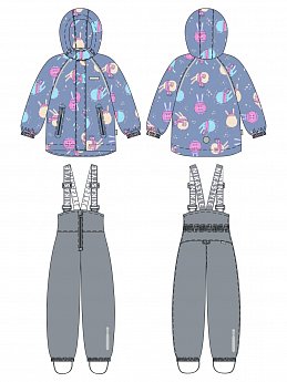 Костюм 7з0225 лаванда/серый оптом от производителя NIKASTYLE
