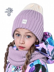 Комплект шапка и снуд 12з11823 орхидея/кремовый оптом от производителя NIKASTYLE