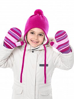 Варежки 14з17025 ягода/фиалка оптом от производителя NIKASTYLE