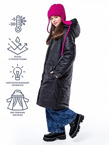 ПАЛЬТО 6з4823 черный оптом от производителя NIKASTYLE