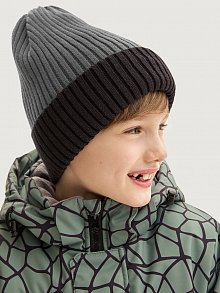 Шапка 11з16125 серый/черный оптом от производителя NIKASTYLE