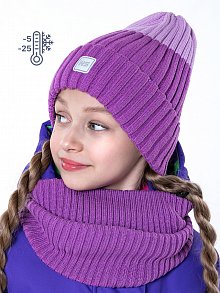 Комплект шапка и снуд 12з11823 цикламен/сирень оптом от производителя NIKASTYLE