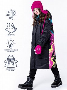 ПАЛЬТО 6з4223 неон/черный оптом от производителя NIKASTYLE