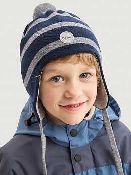 Шапка 11м10325 неви/серый оптом от производителя NIKASTYLE