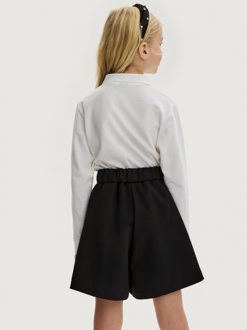 Юбка-шорты 19ш20425 черный оптом от производителя NIKASTYLE