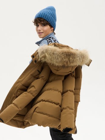 КУРТКА пуховая 4з8124 кэмел оптом от производителя NIKASTYLE