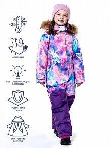 Комбинезон 8з1023 персиковый/черничный оптом от производителя NIKASTYLE