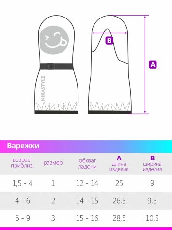 Варежки 14л3122 розовый оптом от производителя NIKASTYLE