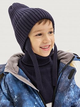 Комплект шапка и манишка  12з16025 неви оптом от производителя NIKASTYLE