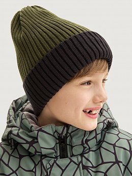 Шапка 11з16125 хаки/черный оптом от производителя NIKASTYLE