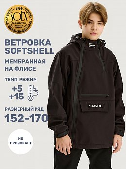 Ветровка 4л18325 черный оптом от производителя NIKASTYLE