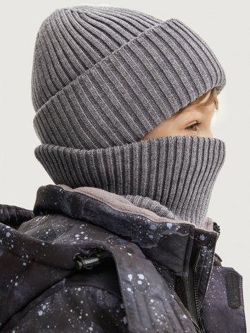 Комплект шапка и снуд  12з16525 серый оптом от производителя NIKASTYLE