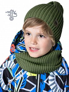Комплект шапка и снуд 12м8523 хаки оптом от производителя NIKASTYLE