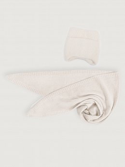 Комплект шапка и косынка 12з16425 молоко оптом от производителя NIKASTYLE