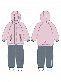Костюм 7з0225 пудра/серый оптом от производителя NIKASTYLE