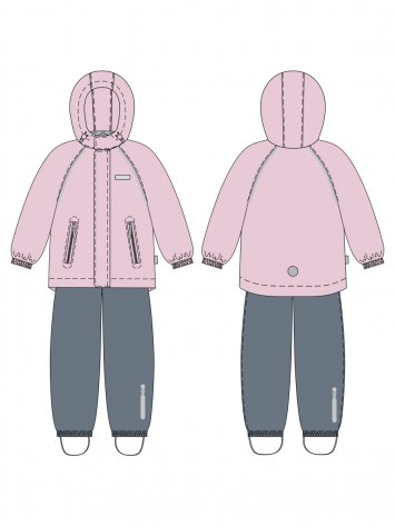 Костюм 7з0225 пудра/серый оптом от производителя NIKASTYLE