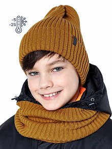 Комплект шапка и снуд 12з11323 горчичный оптом от производителя NIKASTYLE