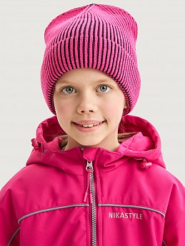 Шапка 11м11025 фуксия/черный оптом от производителя NIKASTYLE