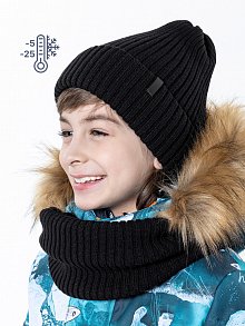 Комплект шапка и снуд 12з11323 черный оптом от производителя NIKASTYLE