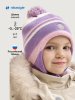 Шапка 11з15425 фиалка/светло-розовый