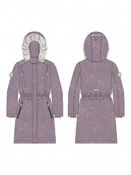 Пальто 6з4825 орхидея/розовый оптом от производителя NIKASTYLE