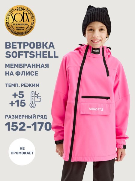 Ветровка 4л18425 розовый