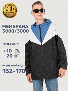 Ветровка 4л7325 черный оптом от производителя NIKASTYLE