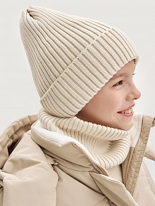 Комплект шапка и снуд  12з17725 молоко оптом от производителя NIKASTYLE
