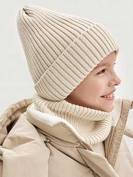 Комплект шапка и снуд  12з17725 молоко оптом от производителя NIKASTYLE