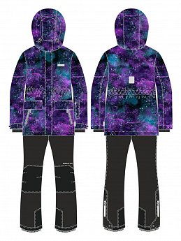 Костюм 7з4425 цикламен/черный оптом от производителя NIKASTYLE